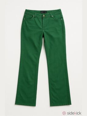 Women’s Green Stretch Straight Leg Jeans